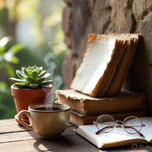 Illustration of small daily habits compounding into long-term growth and success